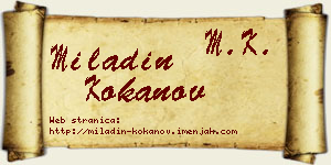 Miladin Kokanov vizit kartica